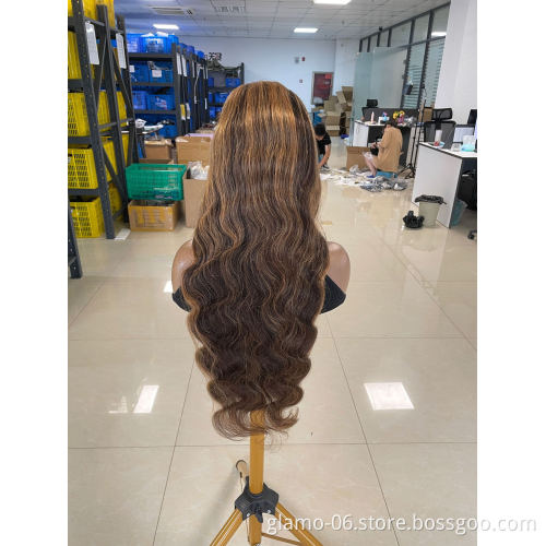 Annione Human Hair Wigs Transparent 13x4 Hd Lace Frontal Blonde Red Blue Orange Pink Highlight Wigs
